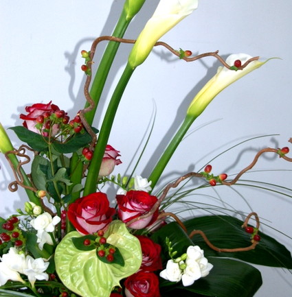Arrangement of Callas and Roses - Image 2