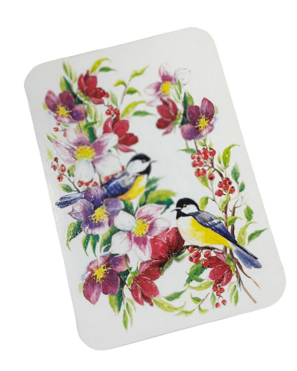 Greeting card "Birds and Flowers"